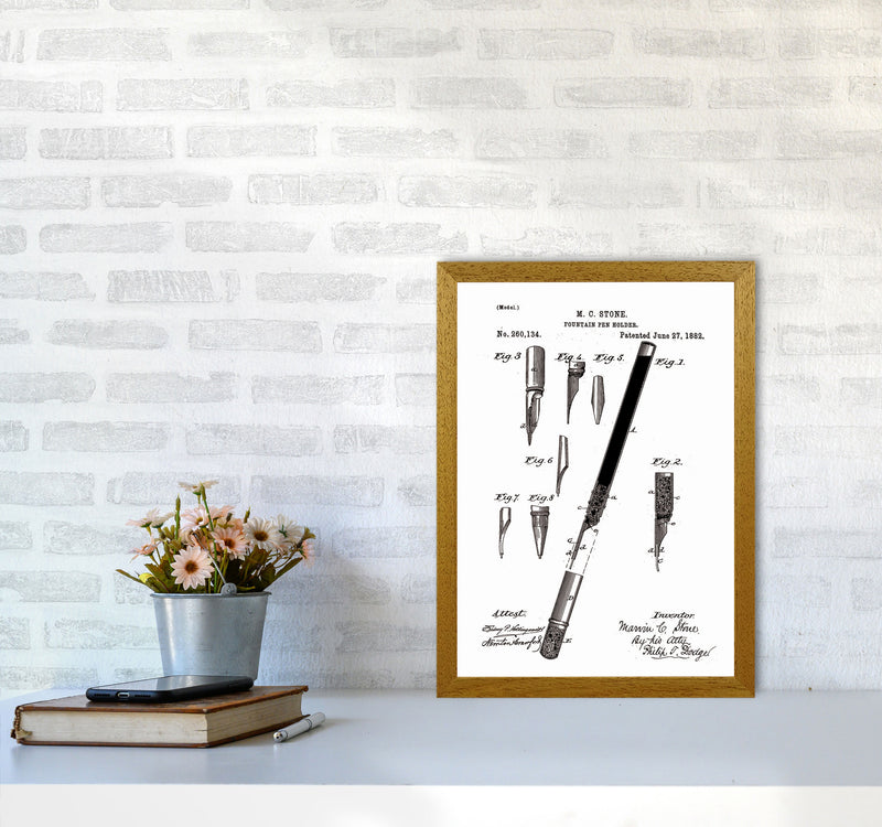 Fountain Pen Patent Art Print by Jason Stanley A3 Print Only