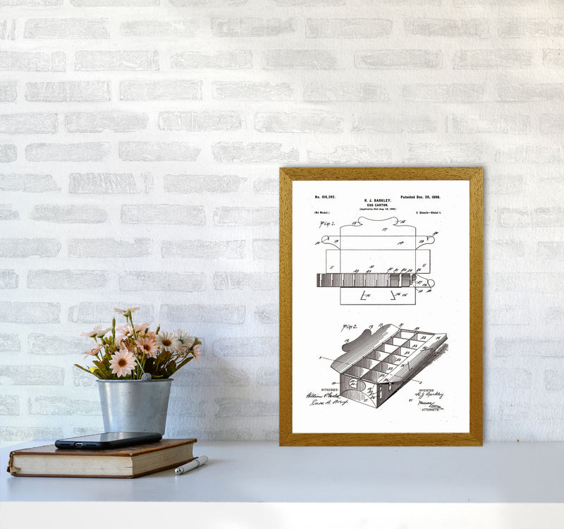 Egg Carton Patent Art Print by Jason Stanley A3 Print Only