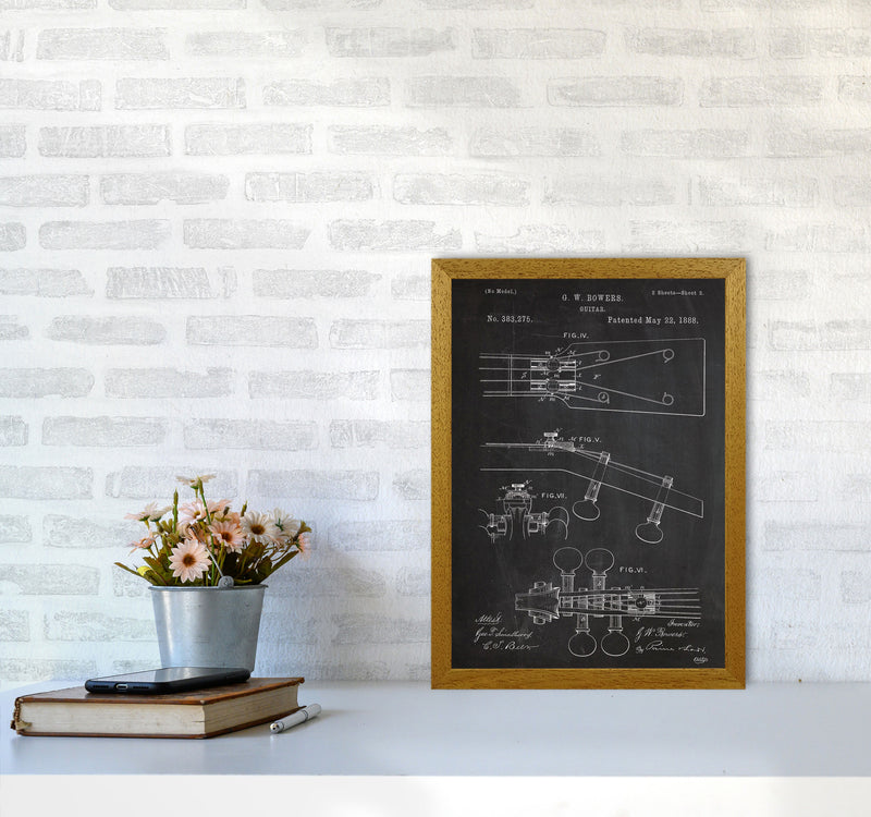 Guitar Neck Patent Art Print by Jason Stanley A3 Print Only