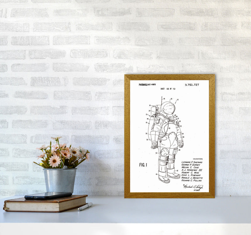 Spacesuit Patent Art Print by Jason Stanley A3 Print Only