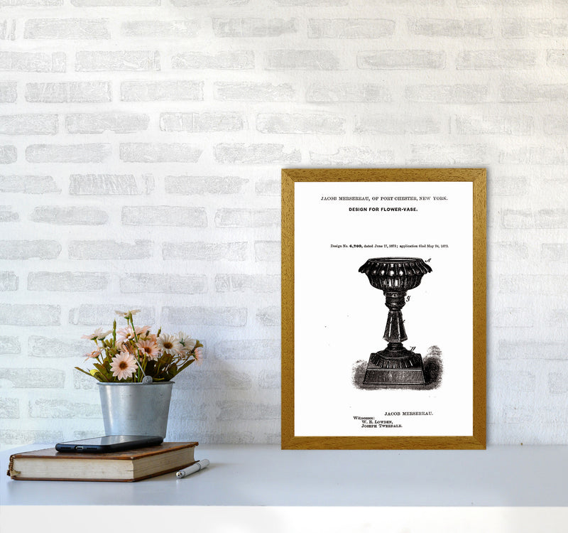 Flower Vase Patent Art Print by Jason Stanley A3 Print Only