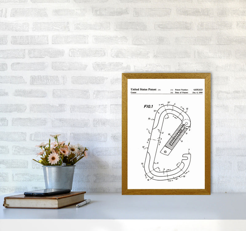 Caribiner Patent Art Print by Jason Stanley A3 Print Only