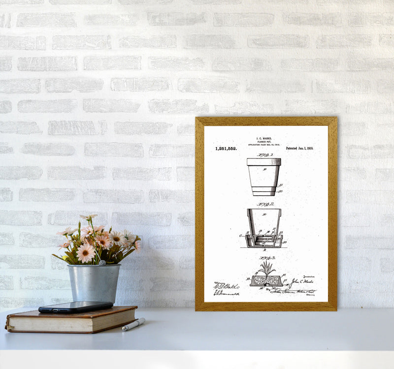 Flower Pot Patent Art Print by Jason Stanley A3 Print Only