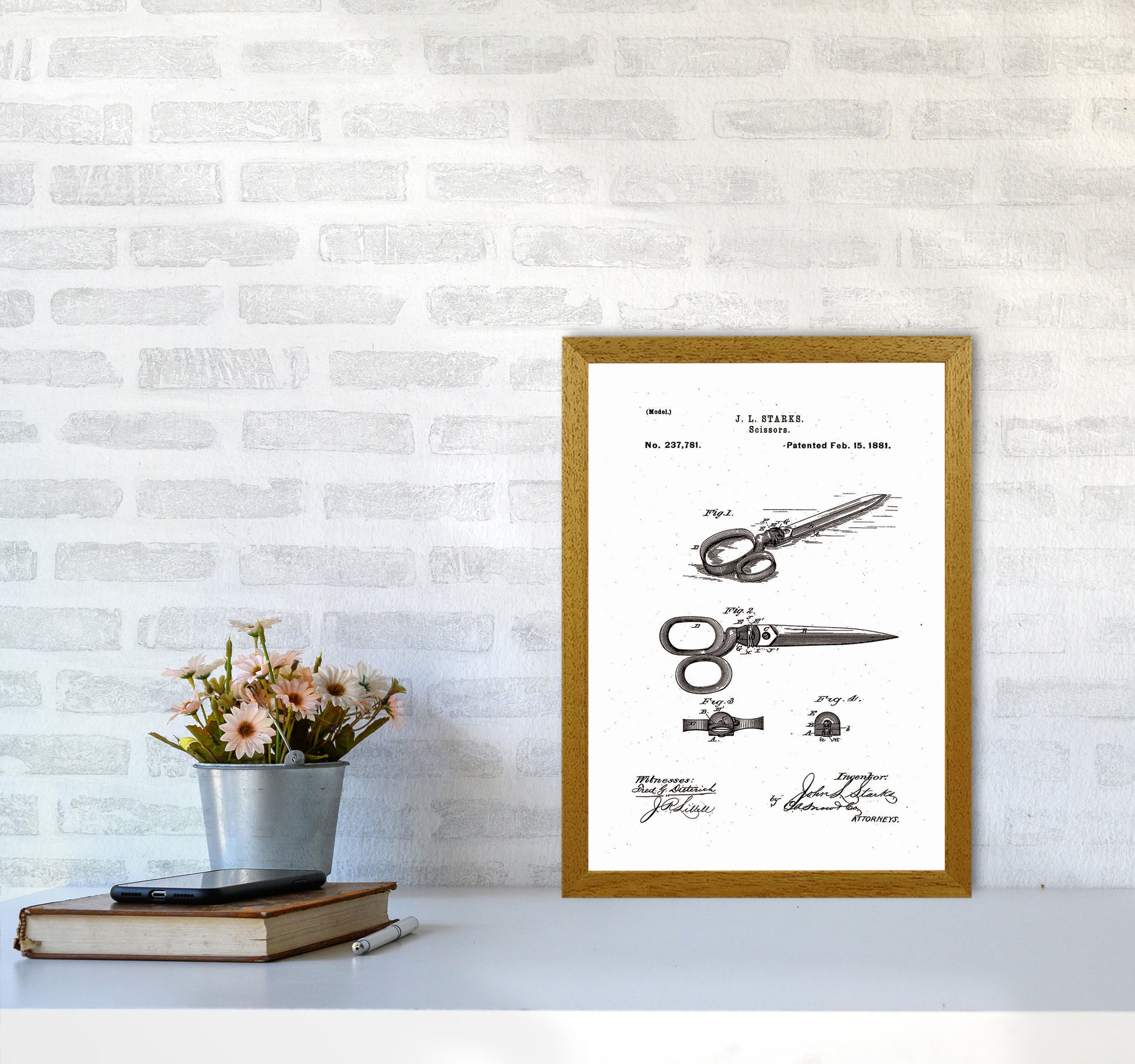 Scissors Patent Art Print by Jason Stanley A3 Print Only