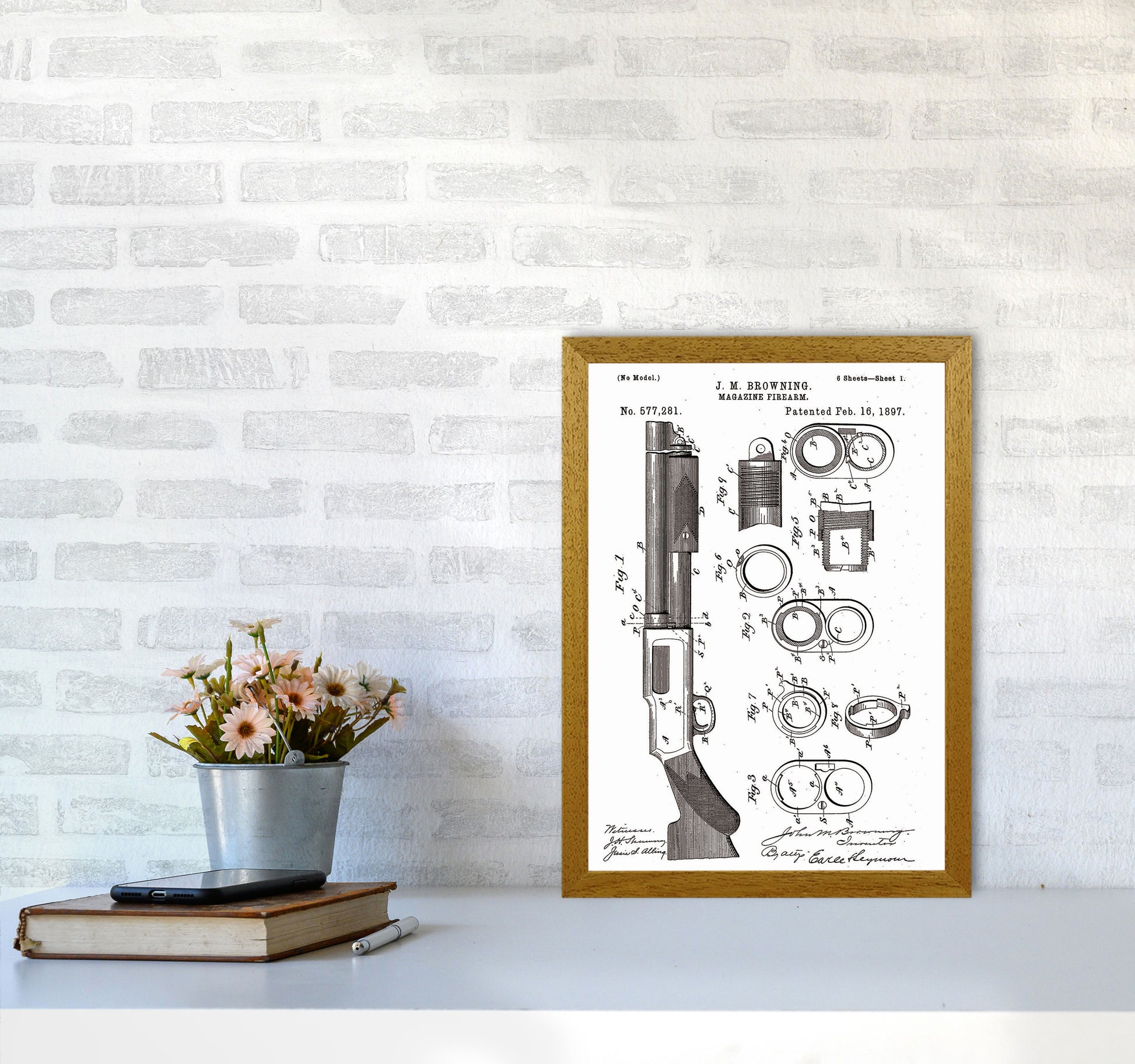 Shotgun Patent Art Print by Jason Stanley A3 Print Only