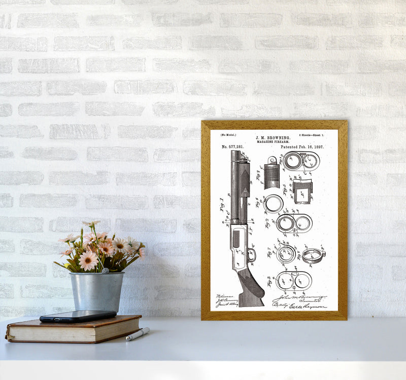 Shotgun Patent Art Print by Jason Stanley A3 Print Only