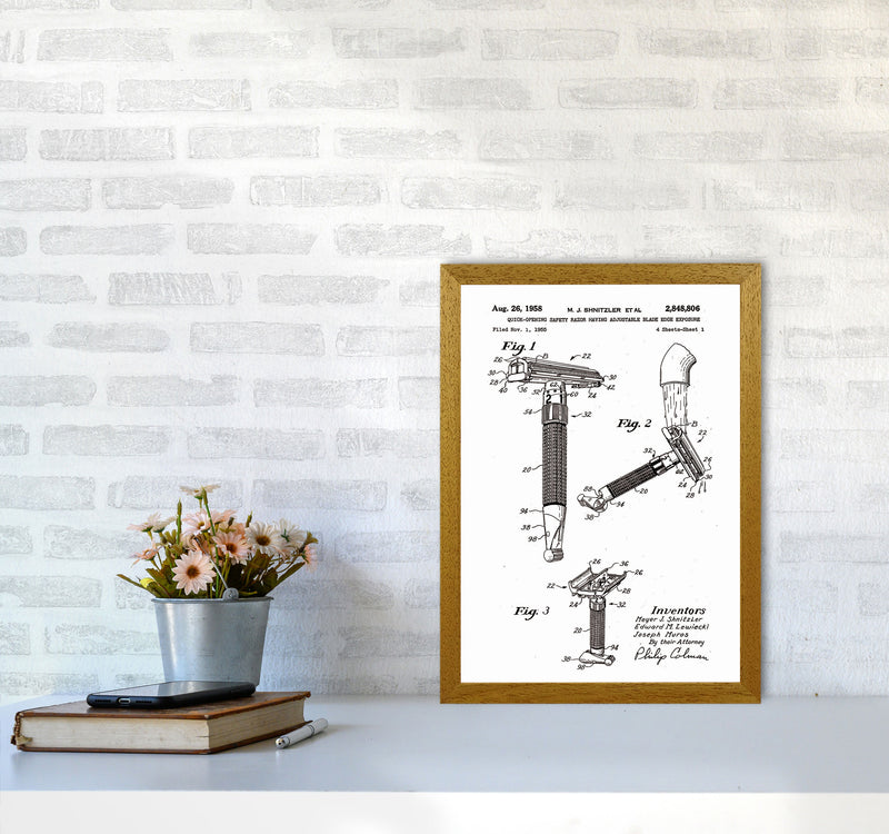 Razor Patent 2 Art Print by Jason Stanley A3 Print Only