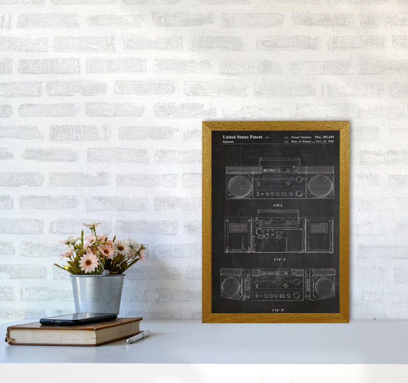 Boombox Patent Art Print by Jason Stanley A3 Print Only