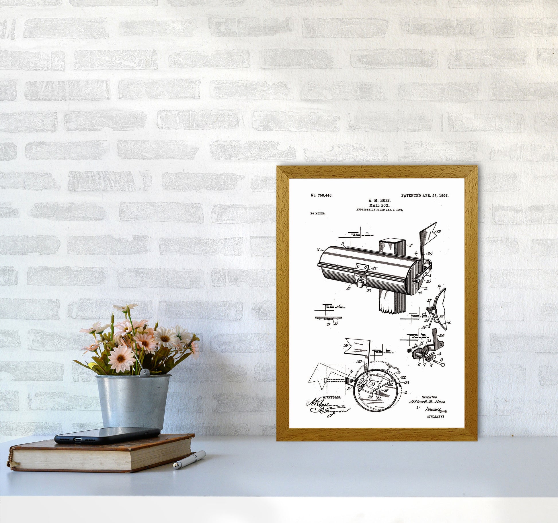 Mailbox Patent Art Print by Jason Stanley A3 Print Only