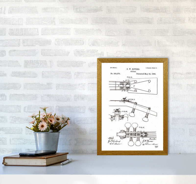 Guitar Patent Art Print by Jason Stanley A3 Print Only