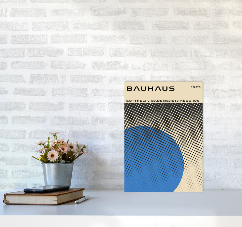 Bauhaus Geometric Blue Vibe II Art Print by Jason Stanley A3 Black Frame