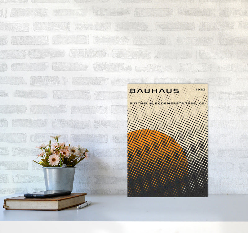Bauhaus Geometric Yellow Vibe Art Print by Jason Stanley A3 Black Frame