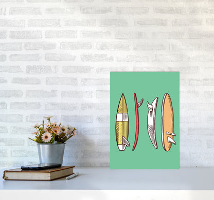 Vintage Surfboard Collection Art Print by Jason Stanley A3 Black Frame