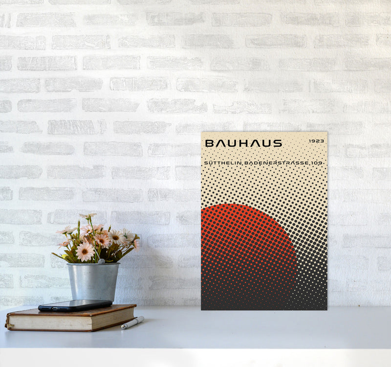 Bauhaus Geometric Red Vibe Art Print by Jason Stanley A3 Black Frame