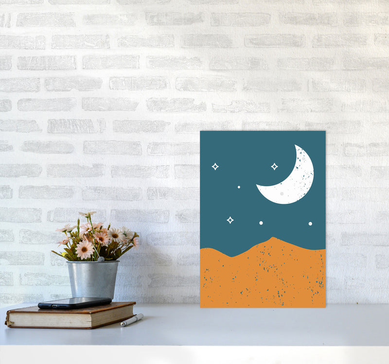Moonrise Over The Mountain Art Print by Jason Stanley A3 Black Frame