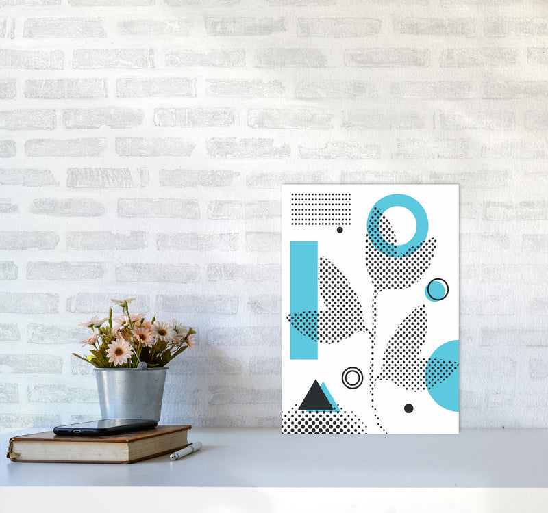 Abstract Halftone Shapes 3 Art Print by Jason Stanley A3 Black Frame