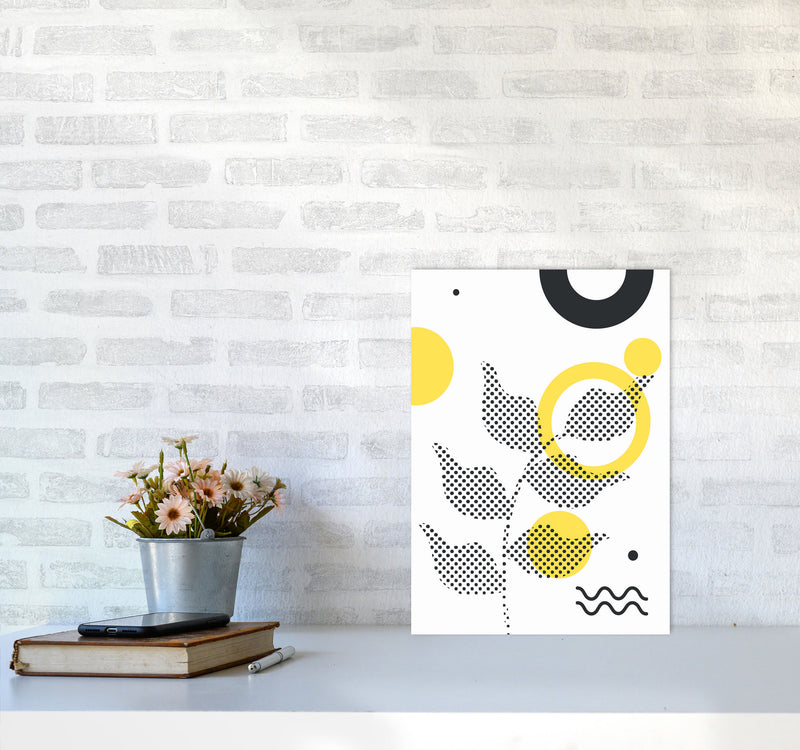Abstract Halftone Shapes 4 Art Print by Jason Stanley A3 Black Frame