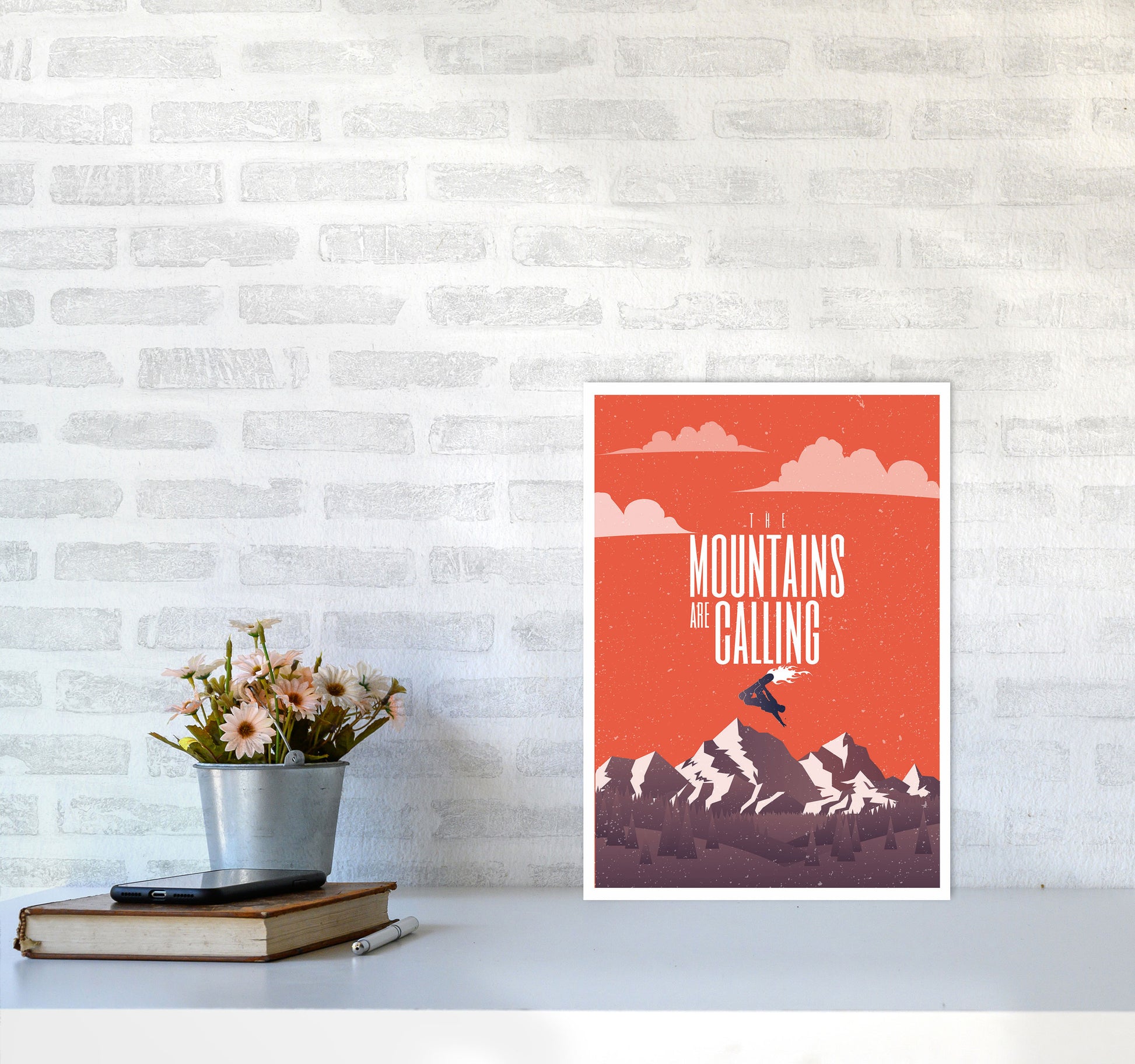 The Mountains Are Calling Art Print by Jason Stanley A3 Black Frame