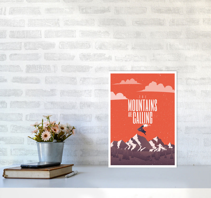 The Mountains Are Calling Art Print by Jason Stanley A3 Black Frame