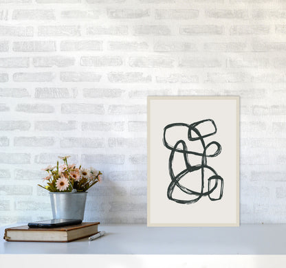 Modern Abstract Shapes 1 Art Print by Jason Stanley A3 Black Frame