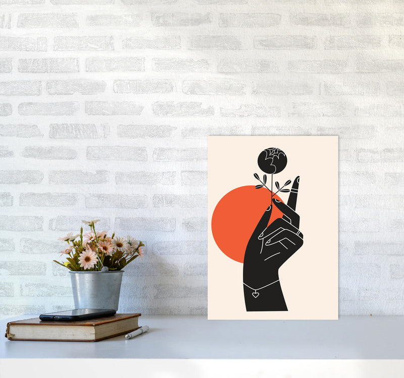 Minimalist Hand Drawing Art Print by Jason Stanley A3 Black Frame