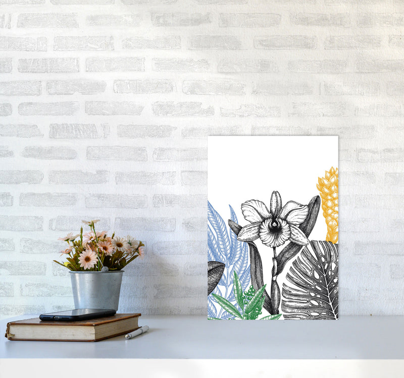 Minimalist Flower Vibes Art Print by Jason Stanley A3 Black Frame