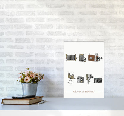 Evolution Of The Camera Art Print by Jason Stanley A3 Black Frame