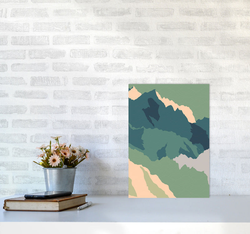 Japanese Mountain Range Art Print by Jason Stanley A3 Black Frame