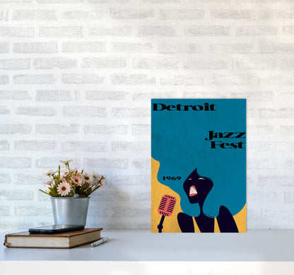 Detroit Jazz Fest 1969 Art Print by Jason Stanley A3 Black Frame