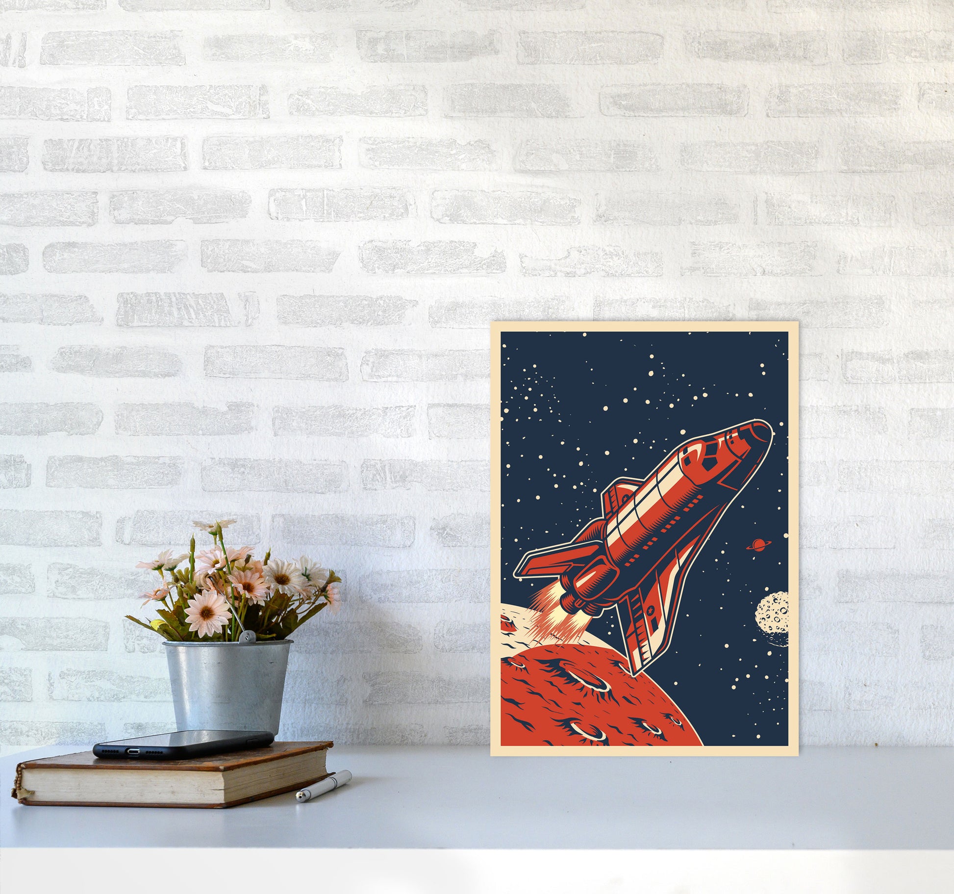 Outer Space Series - #6 Art Print by Jason Stanley A3 Black Frame