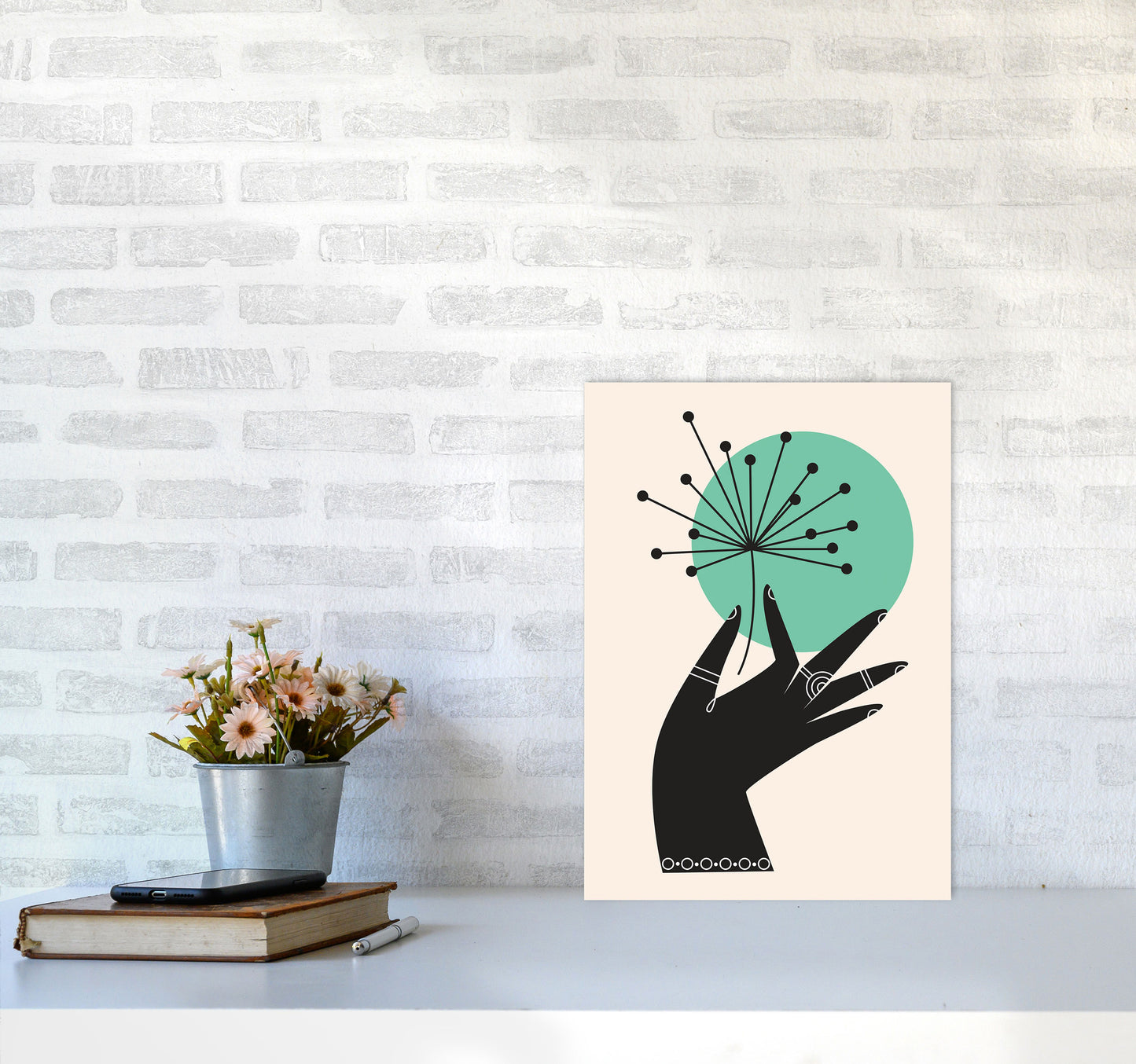 What A Pretty Flower Art Print by Jason Stanley A3 Black Frame
