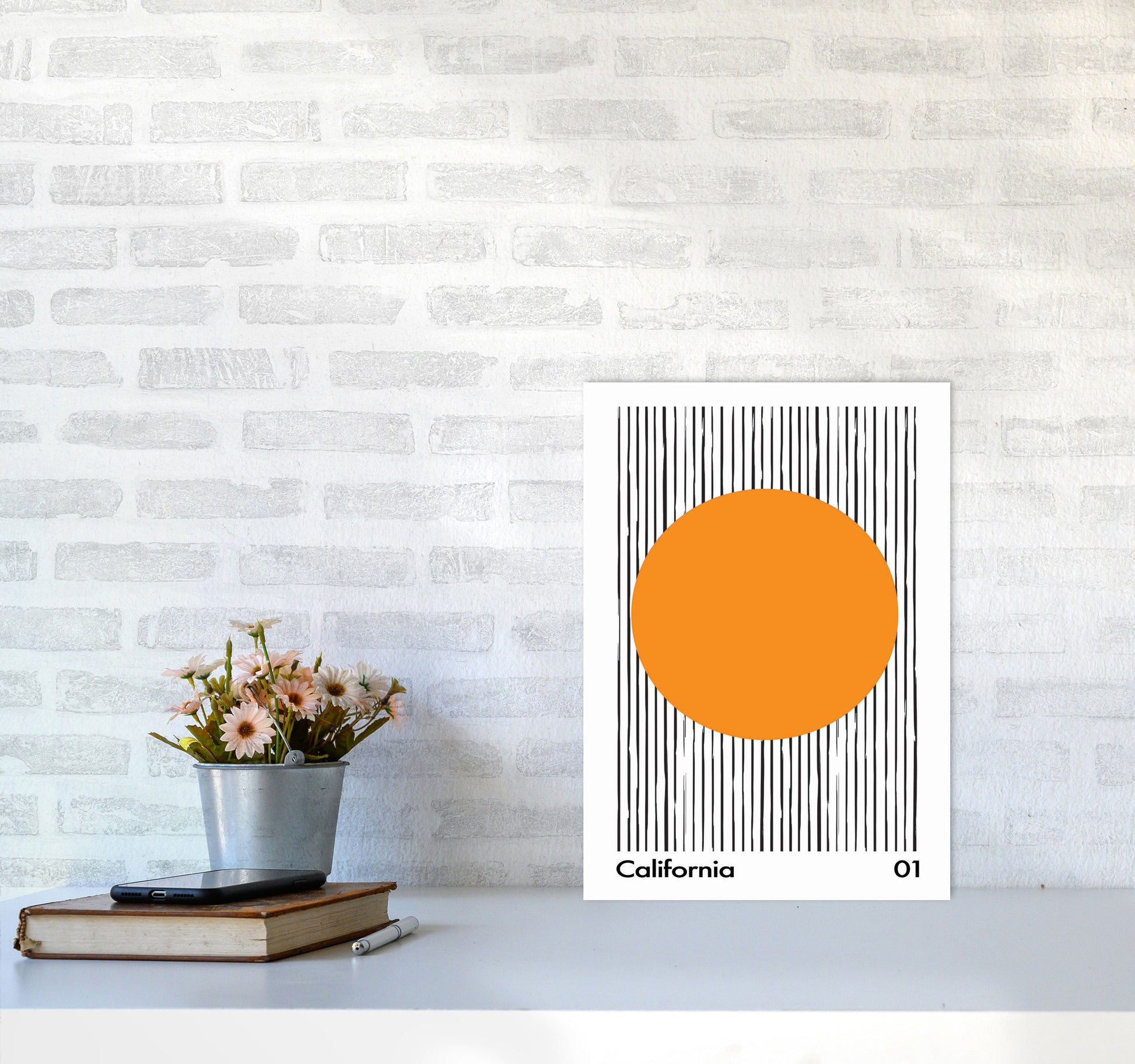 California 01 Skinny Art Print by Jason Stanley A3 Black Frame