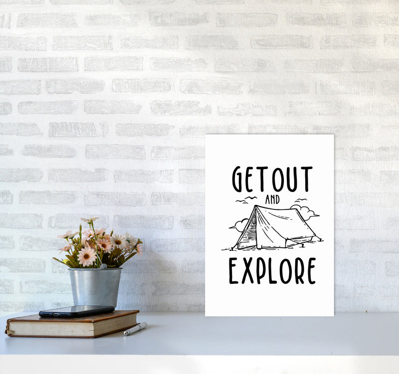 Get Out And Explore Art Print by Jason Stanley A3 Black Frame