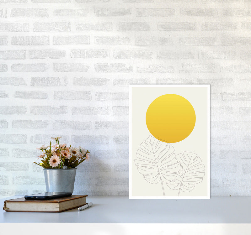 Botanical Yellow 1 Art Print by Jason Stanley A3 Black Frame