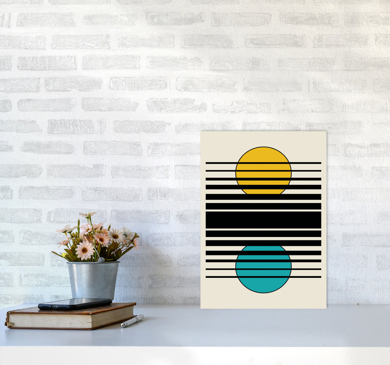 Geometric Suns III Art Print by Jason Stanley A3 Black Frame