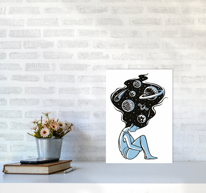 Head In The Clouds Art Print by Jason Stanley A3 Black Frame