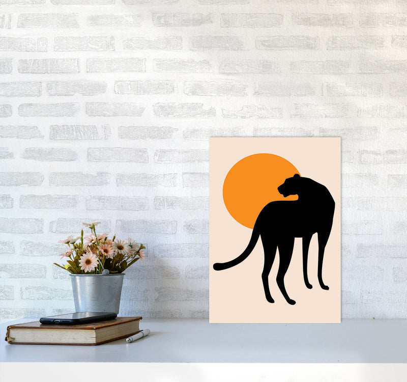Leopard Sun Poster Art Print by Jason Stanley A3 Black Frame
