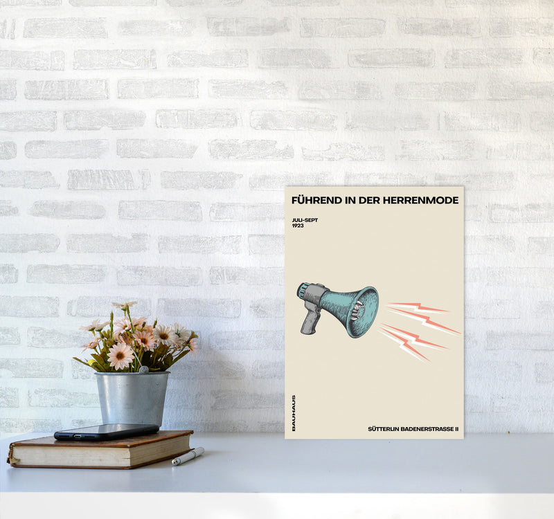 Bauhaus Megaphone Art Print by Jason Stanley A3 Black Frame