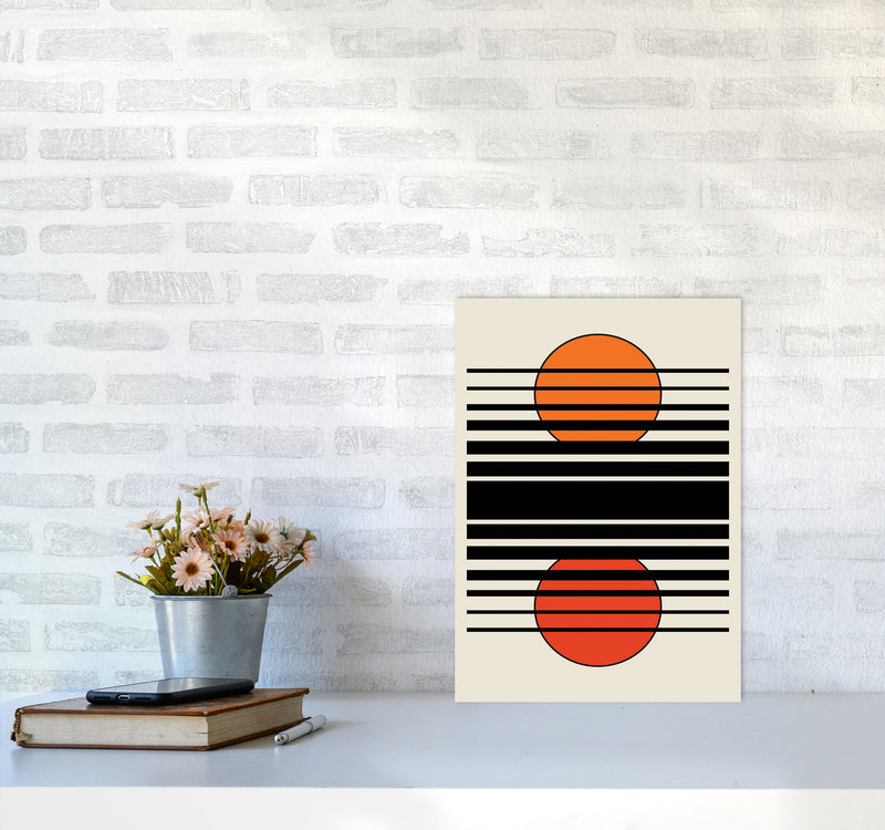 Geometric Suns II Art Print by Jason Stanley A3 Black Frame