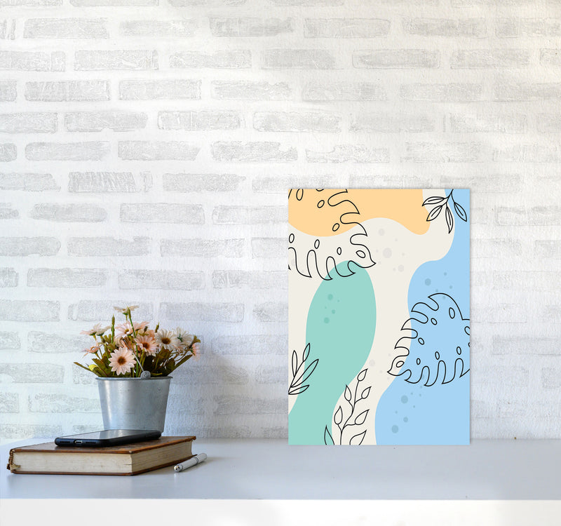 Abstract Leaves I Art Print by Jason Stanley A3 Black Frame