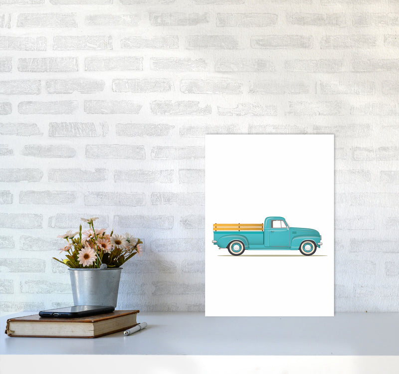 Old Trusty Pickup Art Print by Jason Stanley A3 Black Frame