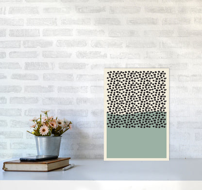 Green Midcentury Art Print by Jason Stanley A3 Black Frame
