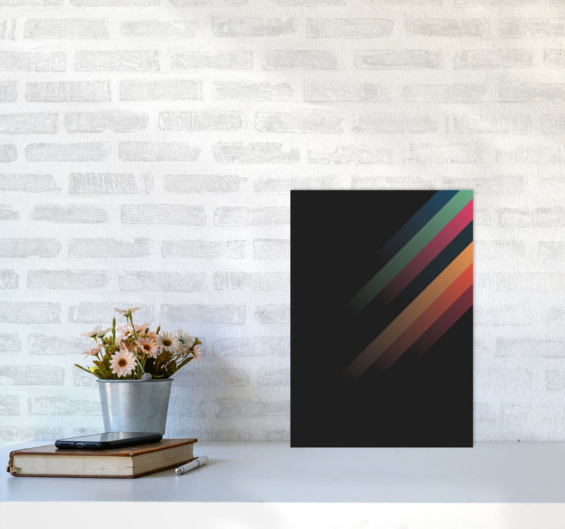 Faded Stripes 2 Art Print by Jason Stanley A3 Black Frame