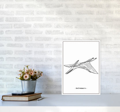 The Pterodactyl Art Print by Jason Stanley A3 Black Frame