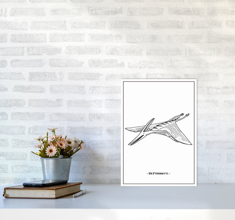 The Pterodactyl Art Print by Jason Stanley A3 Black Frame