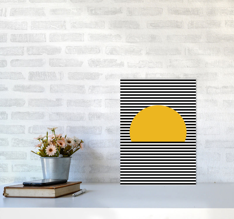 Sunset Line Art Art Print by Jason Stanley A3 Black Frame