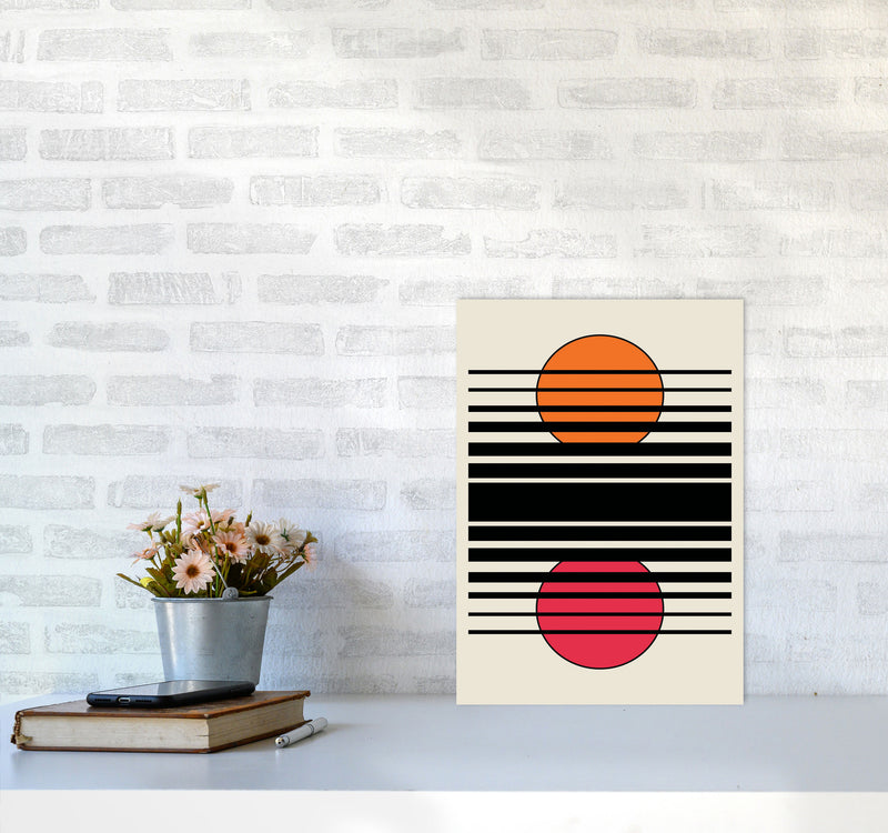 Geometric Suns Art Print by Jason Stanley A3 Black Frame