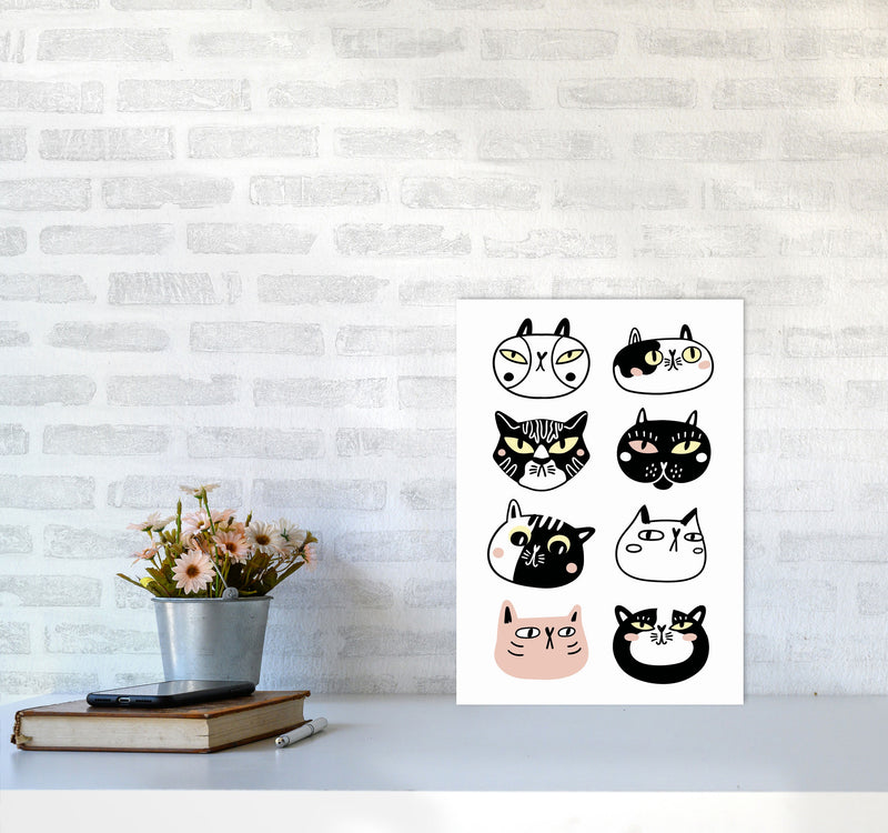 Crazy Cat Lady Art Print by Jason Stanley A3 Black Frame