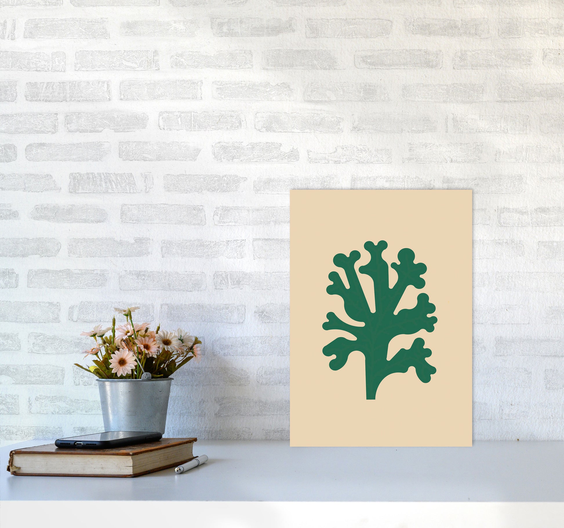 Cutout Seaweed Art Print by Jason Stanley A3 Black Frame