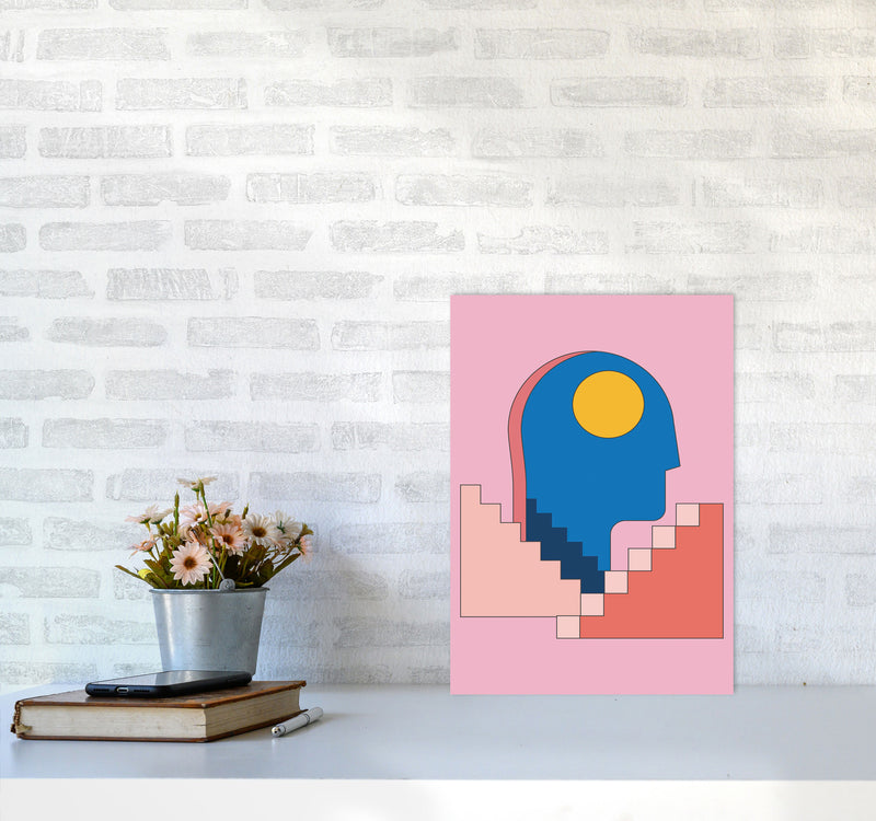 Keep Climbing Art Print by Jason Stanley A3 Black Frame
